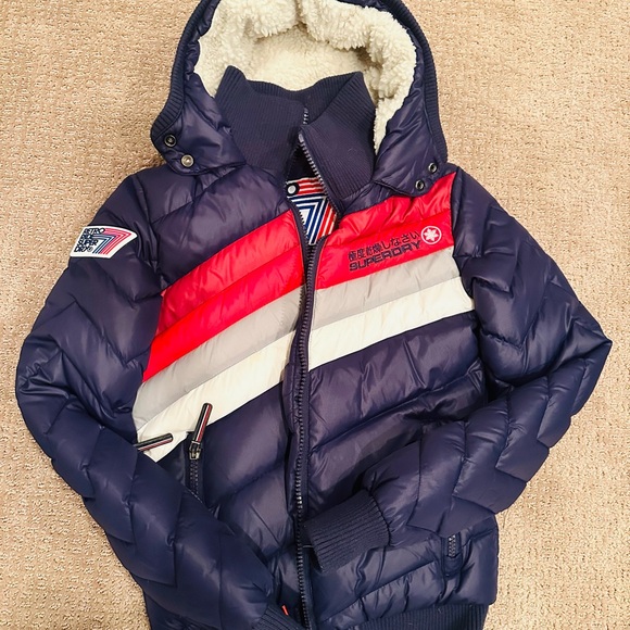 Superdry Retro Ride Hooded Bomber Jacket - Picture 11 of 12